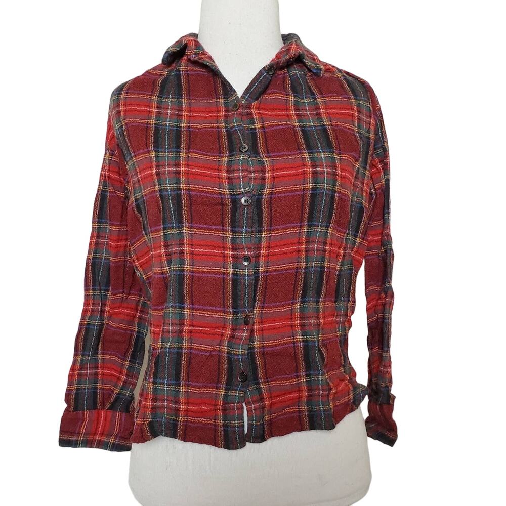 Madewell Plaid Flannel Button Down Shirt SZ XS
